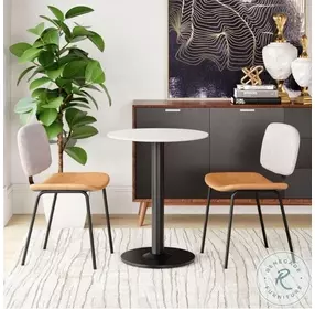 Alto White And Black Bistro Table