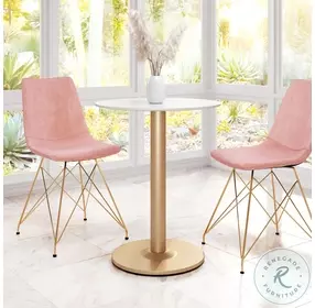 Alto White And Gold Bistro Table