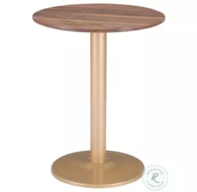Alto Brown And Gold Bistro Table