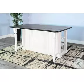 Autumn Echo White 13" Drop Leaf Kitchen Island