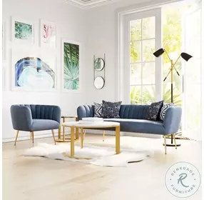 Deco Gray And Gold Sofa