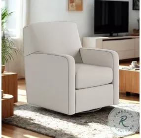 Flash Dance Sand Leather Swivel Glider Recliner