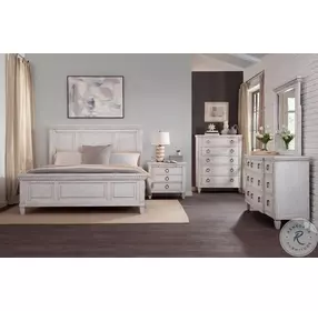 Salter Path White Grain Queen Panel Bed