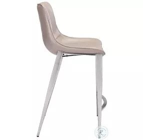 Magnus Gray And Silver Counter Height Chair Set Of 2