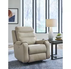 Sheridan Linen Leather Zero Gravity Power Recliner with Power Headrest and USB Charging
