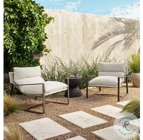 Avon Sand Performance Fabric Outdoor Sling Back Chair