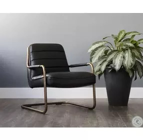 Mayfair Vintage Black Lounge Chair
