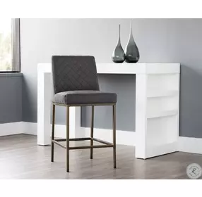 Leighland Dark Grey Counter Height Stool