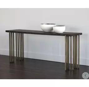 Alto Antique Brass Console Table