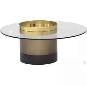 Haru Brown and Gold Occasional Table Set