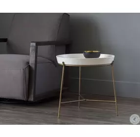 Salvadori Ivory End Table