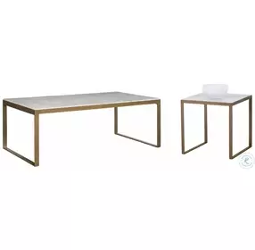 Evert White 47" Coffee Table