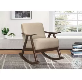 Waithe Light Brown Rocking Chair