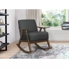 Waithe Dark Gray Rocking Chair