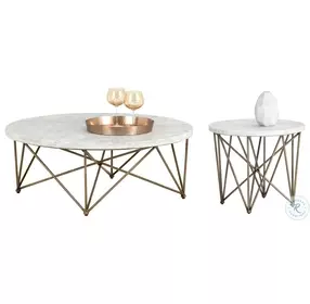 Tomeo White Round Coffee Table