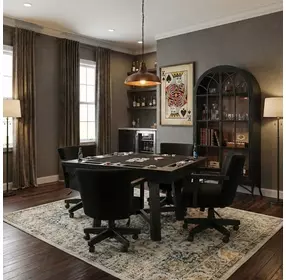 Gibson Umbra Upholstered Game Chair with Casters
