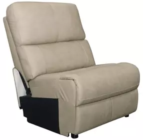 Henry Beige Leather Armless Chair