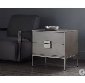 Emerald Ash Grey Nightstand