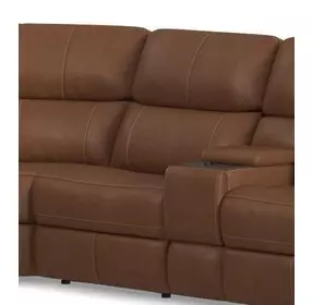 Linden Caramel Leather Zero Gravity Armless Power Recliner with Power Headrest and Lumbar