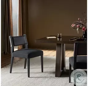 Ferris Gibson Black Performance Fabric Dining Chair Set of 2