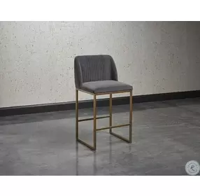 Nevin Shadow Grey Counter Height Stool