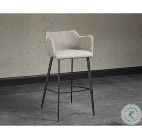 Calder November Grey And Bravo Cognac Bar Stool
