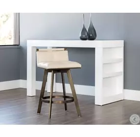Arizona Castillo Cream Swivel Counter Height Stool