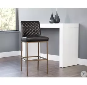 Leighland Coal Black Bar Stool