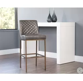 Leighland Overcast Grey Bar Stool