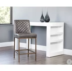 Hawthorn Overcast Grey Counter Height Stool