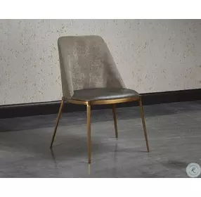 Dover Bravo Portabella And Sparrow Grey Dining Chair Set Of 2