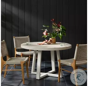 Cyrus Natural Sand 48" Outdoor Dining Table