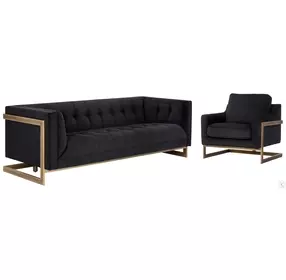 Kionas Abbington Black Sofa
