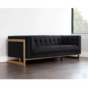Kionas Abbington Black 87" Sofa