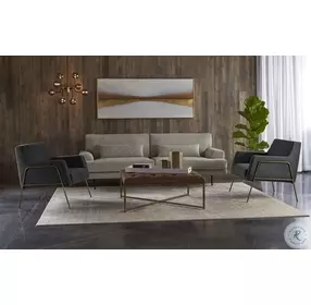 Ismerie Polo Club Kohl Grey Lounge Chair