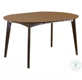 Malone Dark Walnut Extendable Round Dining Room Set