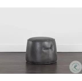 Noella Overcast Gray Ottoman