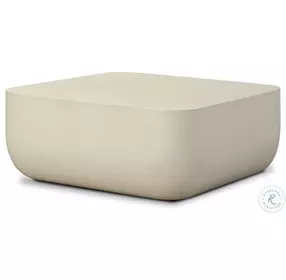 Ivan White Concrete Square Coffee Table