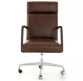 Bryson Havana Brown Leather Desk Chair