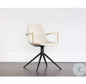 Clarendon Dillon Cream Swivel Dining Arm Chair