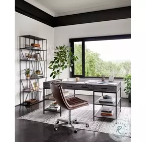 Malibu Antique Whiskey Leather Desk Chair