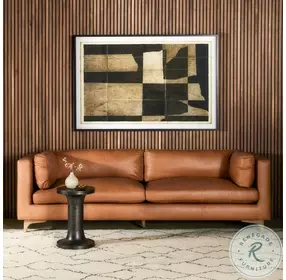Beckwith Naphina Camel Leather 94" Living Room Set