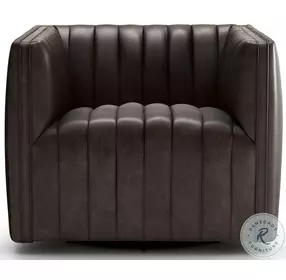 Augustine Deacon Wolf Leather Swivel Chair