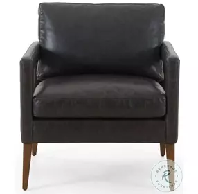 Olson Sonoma Black and Pecan Leather Chair