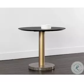 Bellagio Gray And Gold Bistro Table