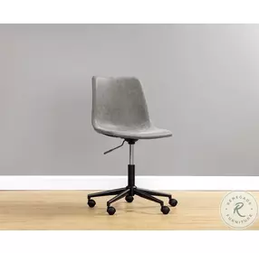 Inglewood Antique Grey Faux Leather Adjustable Office Chair