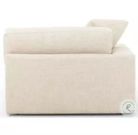 Plume Thames Cream 2 Piece 136" LAF Chaise Sectional