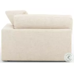 Plume Thames Cream 2 Piece 136" RAF Chaise Sectional