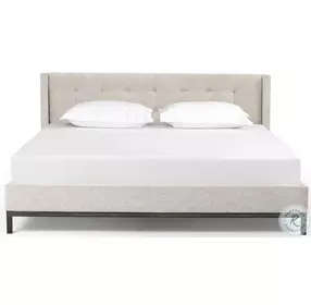 Newhall Plushtone Linen King Upholstered Panel Bed
