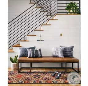 Beaumont Dakota Warm Taupe Leather Bench